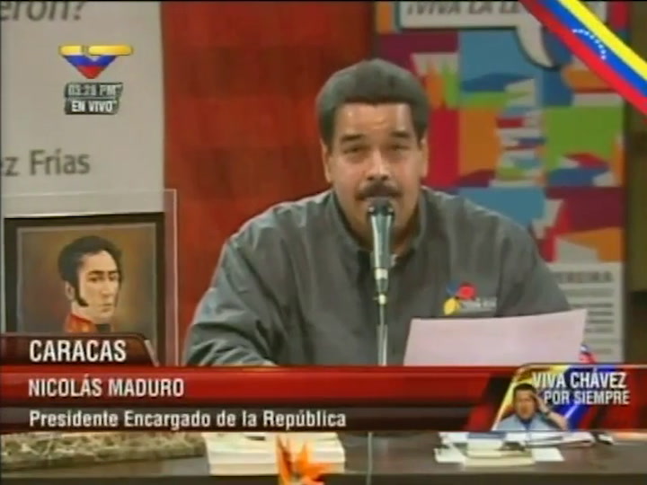 Maduro afirmó que Chávez pudo haber influido en la elección del nuevo Papa (Globovisión )