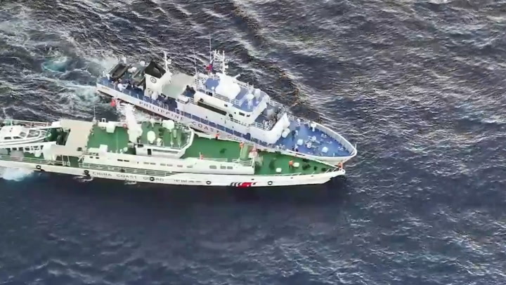Philippine and Chinese boats collide in South China Sea