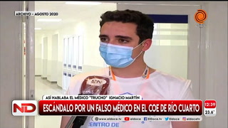 La entrevista que dio el falso médico Ignacio Martín en plena pandemia de Covid-19