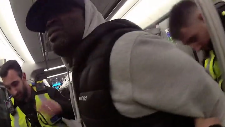 Moment police intercept sex offender minutes after assaulting woman on train