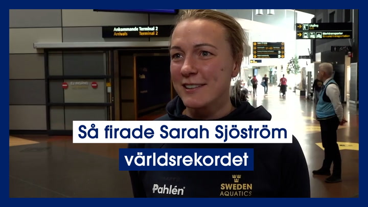 Så firade Sarah Sjöström världsrekordet