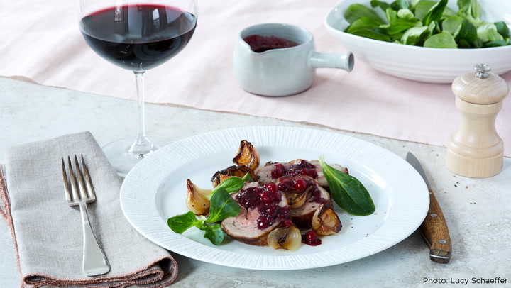 A Perfect Match: Roasted Lamb Loin with Pinot Noir