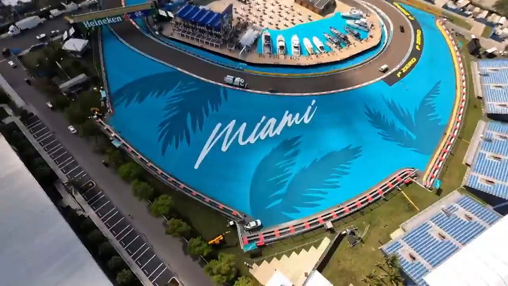 El GP de Miami estrenó una peculiar playa artificial en un par de curvas del circuito