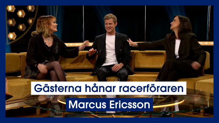 Gästerna hånar racerföraren Marcus Ericsson