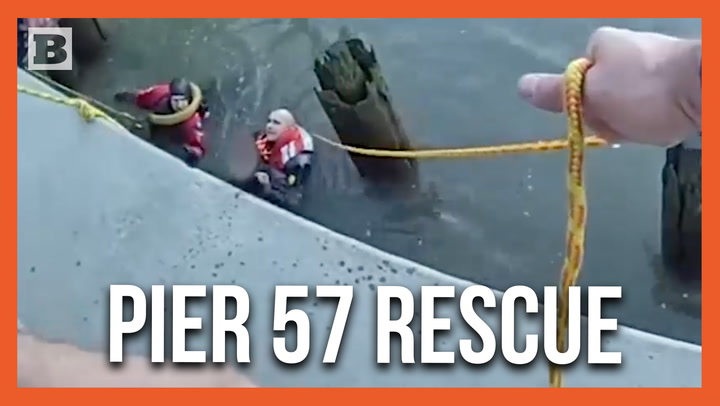 NYPD Rescues Man Stuck Under Hudson River Pier in Manhattan