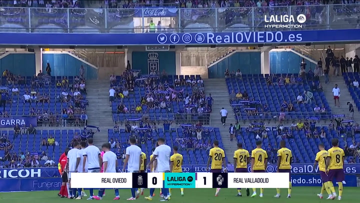 R.Oviedo (0) - R.Valladolid (1): resumen, resultado y goles del partido de LaLiga EA Sports (J7)