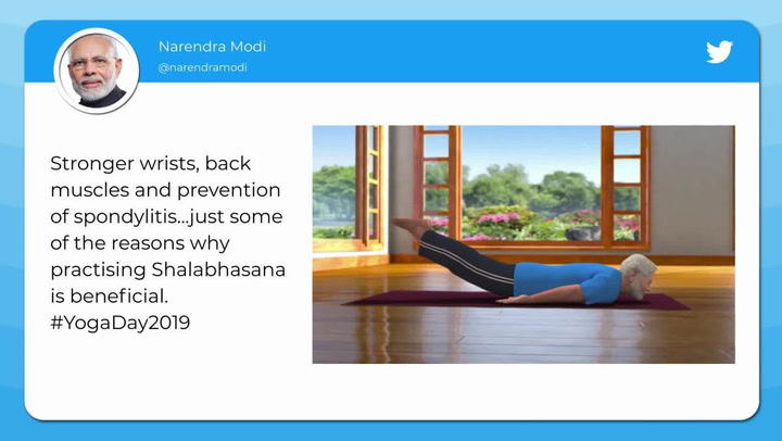 WATCH: PM Modi posts another animated yoga video | India News