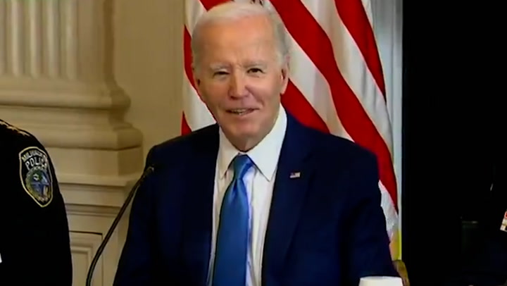 Joe Biden jokes he 'looks too young' after physical