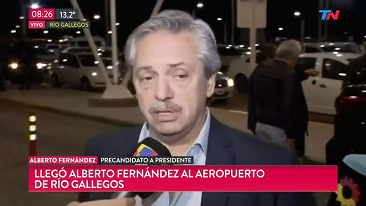 Alberto Fernández dijo que Cristina Kirchnaer es inocente - Fuente: TN
