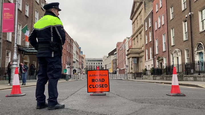 Irish Parliament protected by ring of steel following rioting in Dublin