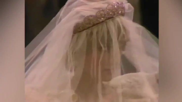 Princess Diana looks sensational in sparkling tiara in unearthed video from wedding day to Prince Charles - OK! Magazine