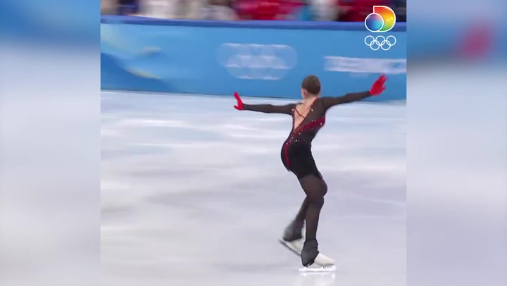 Winter Olympics: Watch teenage figure skater Kamila Valieva make history as the first woman to land a quad