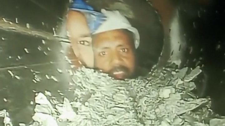 First visuals of Indian workers trapped inside tunnel