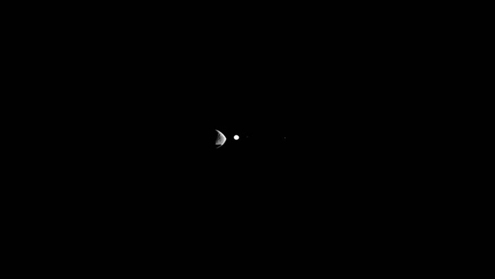Rare moment Mars moon eclipses Jupiter captured