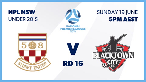 Sydney United 58 FC U20 v Blacktown City FC U20
