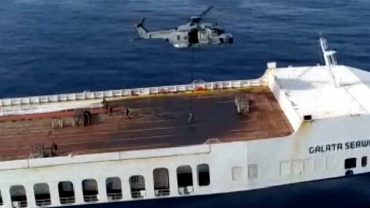 Italian forces secure Turkish ship attacked by armed stowaways