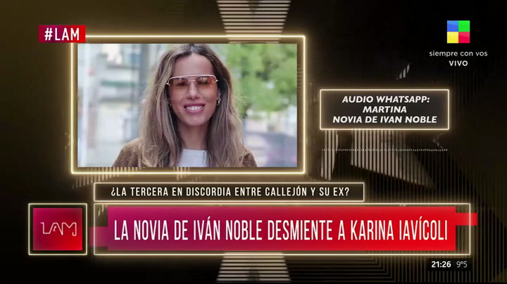 La novia de Iván Noble desmiente una relación con el ex de Callejón