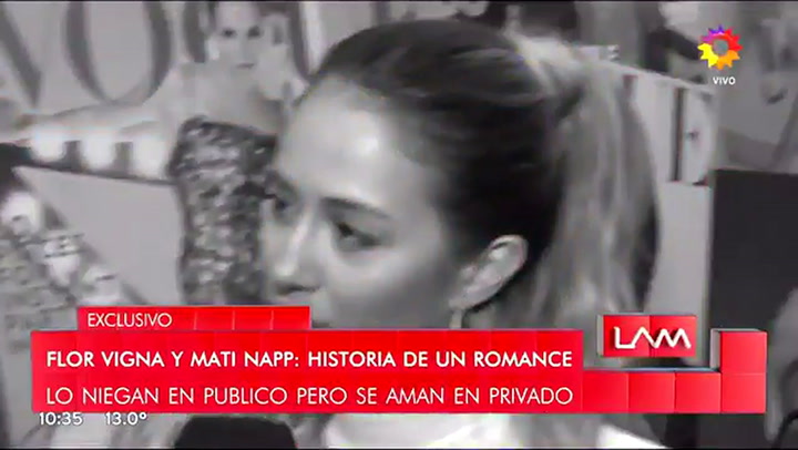 ¿Hay una relacion entre Flor Vigna y Mati Napp?. Fuente: Twitter