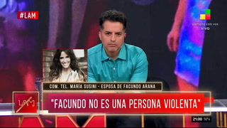 María Susini salió en defensa de su marido Facundo Arana: "Él no es una persona violenta"