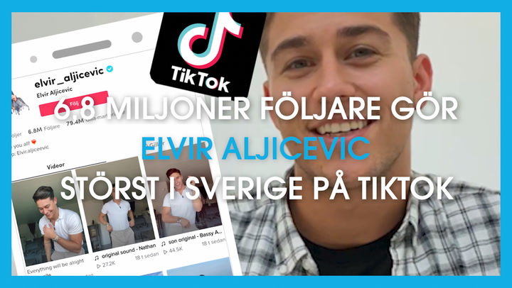 Med 6,8 miljoner följare är Elvir Aljicevic störst i Sverige på TikTok