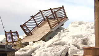 Ice shove destroys Manitoba docks in seconds