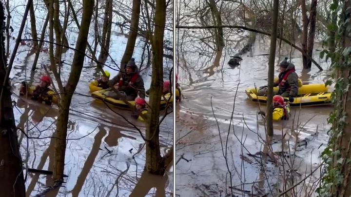 Man stranded on a shed roof rescued after Storm Henk brings floods to Nottinghamshire