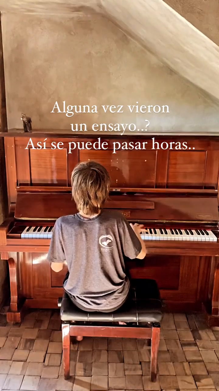 Facundo Arana compartió un video del ensayo musical de Yaco, uno de sus hijos