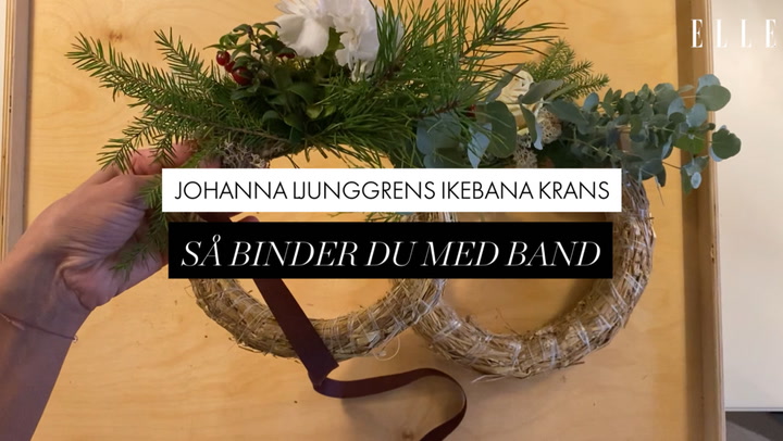 Johanna Ljunggrens ikebana krans –så binder du med band