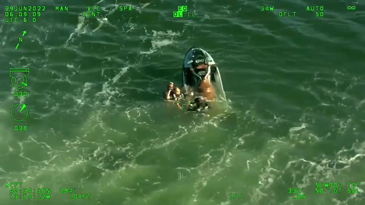 NYPD rescue man stranded in sea after his jet ski overturned