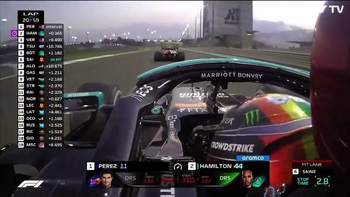 La pelea de Checo Pérez con Lewis Hamilton