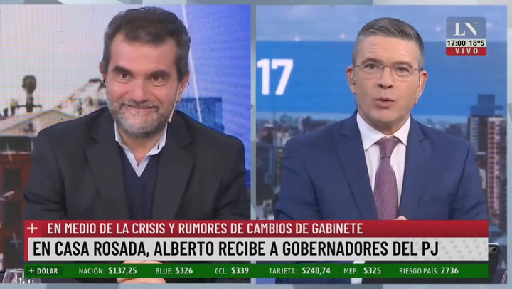 Alberto Fernández vuelve a considerar cambios en el Gabinete. Paulino Rodrigues con Pablo Rossi.
