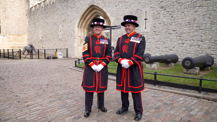 Beefeaters show off new uniform ahead of King's coronation