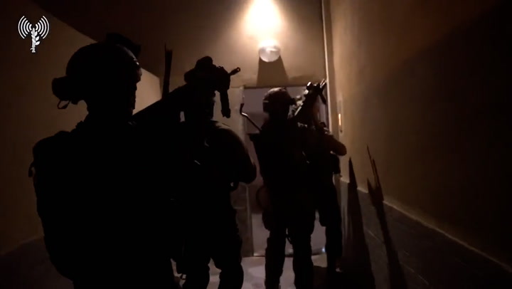 Moment IDF soldiers raid house of gunmen who shot dead British-Israeli family