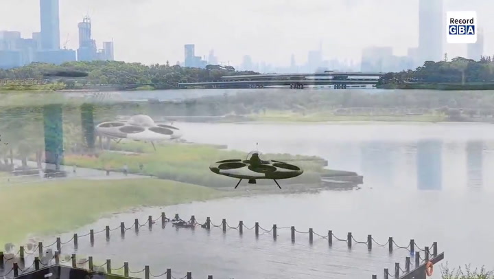 Así es el 'platillo volador' presentado en Shenzhen