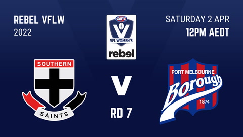 2 April - VFLW Round 7 - Southern Saints v Port Melbourne