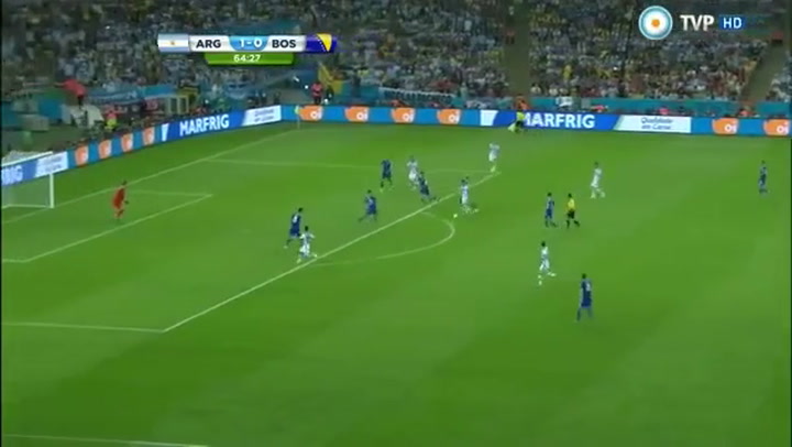 El gol de Messi ante Bosnia en el Mundial 2014 - Fuente: TV Pública