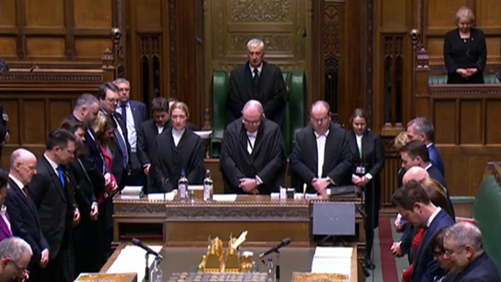 Lindsay Hoyle pays tribute and MPs hold minute’s silence to remember Baroness Boothroyd