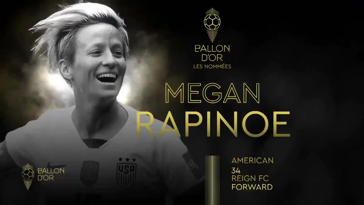 Megan Rapinoe, ganadora del Balón de Oro femenino