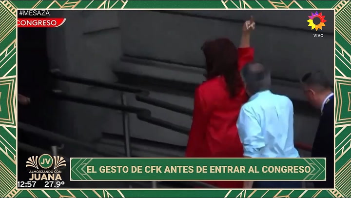 La reaccion de Juana Viale tras el gesto de Cristina Kirchner