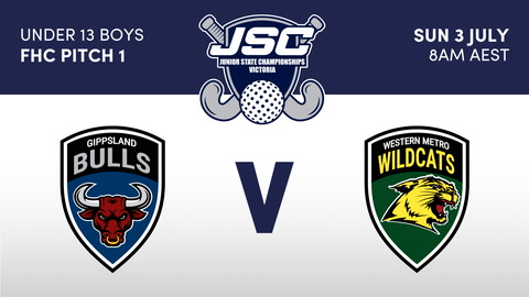 3 July - Hockey Vic Jsc - Fc1 - Bulls V Wildcats