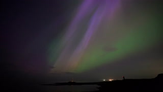 Northern Lights captured over UK lighthouse in amazing timelapse video
