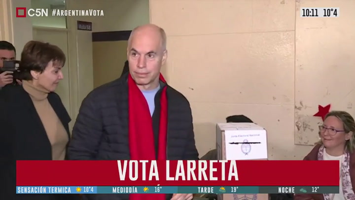 El voto de Horacio Rodríguez Larreta - Fuente: C5N