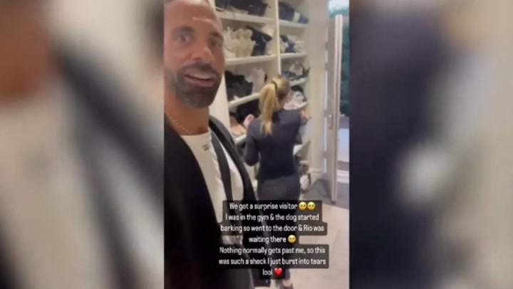 Rio Ferdinand's wife bursts into tears as former footballer returns from World Cup in Qatar