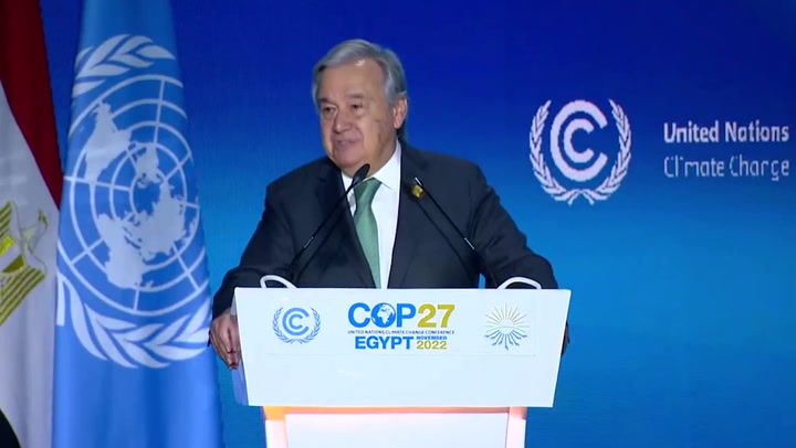 UN secretary Guterres says we are ‘losing the fight of our lives’ in Cop27 opening speech