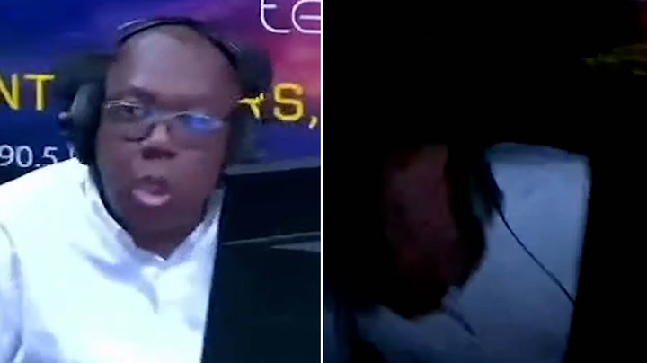 Jamaica earthquake: TV anchor hides under desk on air as tremors shake studio