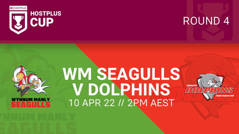 10 April - HPC Round 4 - Wynnum Manly Seagulls v Redcliffe Dolphins