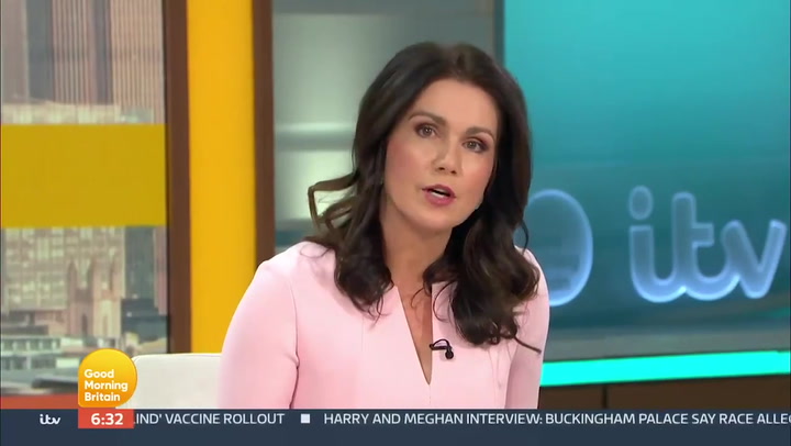 Susanna Reid addresses Piers Morgan's departure in first GMB show after he quit.mp4