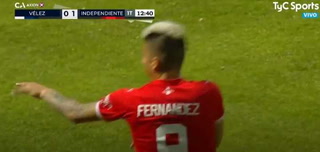 El gol de Leandro Fernández a Vélez