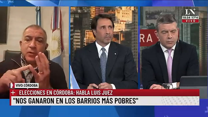 Luis Juez hizo graves denuncias tras perder la gobernación en Córdoba