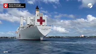 El buque hospital Comfort lleva a cabo su misión humanitaria en República Dominicana